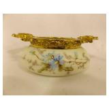 Antique C.F. Monroe Wave crest Opal Ware Glass