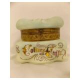 Antique C.F. Monroe Wave crest Opal Ware Glass