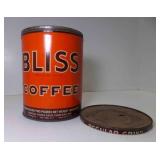 Vintage Two- Pound Vacuum Packed Bliss Coffee Tin