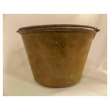 OLD Brass Bucket w/Bail Handle - See Pictures