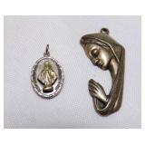 Sterling Miraculous Medal Pendant aka Medal of Our