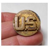 WWII Brass U.S. Army Military Collar Pin