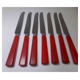 7) Valley Forge Kitchen Butter Knives w/Cherry