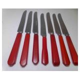 7) Stainless Steel Kitchen Butter Knives w/Cherry
