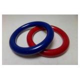 Vintage Lucite? Bangle Bracelets in Red & Blue