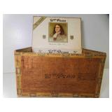 Vintage William Penn 5ï¿½ Straight Wood Cigar Box