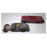 Two Die Cast Metal Cars One Unmarked Hot Rod