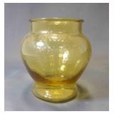 Vintage Amber Glass Apothecary Jar w/Pebbled