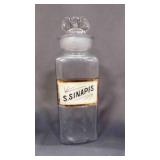 12ï¿½" Antique Apothecary Drug Store Jar w/Stopper