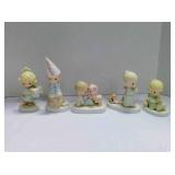5 Precious Moments figurines