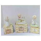 3 vintage Enesco Precious Moments figurines