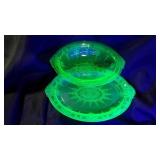 Vintage Anchor Hocking Cameo depression Vaseline