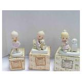 3 vintage Enesco Precious Moments figurines