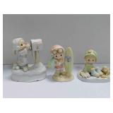 2 Precious Moments figurines & 1 music