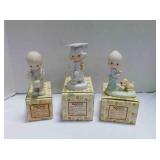 3 vintage Enesco Precious Moments figurines