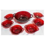 Vintage Anchor Hocking Royal Ruby Coronation Berry