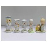5 Precious Moments figurines