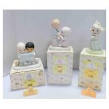 3 vintage Enesco Precious Moments figurines