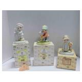 3 vintage Enesco Precious Moments figurines