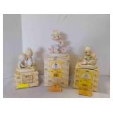 3 vintage Enesco Precious Moments figurines