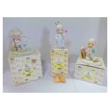 3 vintage Enesco Precious Moments figurines