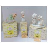3 vintage Enesco Precious Moments figurines