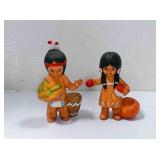 Vintage 1981 Native American Indian figurines