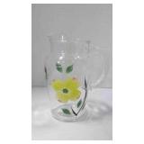 Vintage Dixie Dogwood glass pitcher