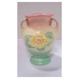 Vintage Hull Pottery Water Lily double handle vase