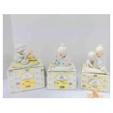 3 vintage Enesco Precious Moments figurines