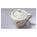 large Porcelier tea pot Porcelier Dutch Boy & girl