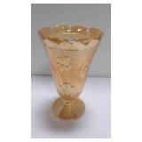 Vintage Jeanette Iris & Herringbone carnival vase