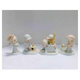 4 Precious Moments figurines
