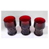 Vintage Viking Ruby Red Georgian Honeycomb tumbler