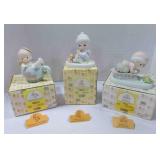 3 vintage Enesco Precious Moments figurines