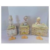 3 vintage Enesco Precious Moments figurines