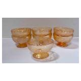 7 Vintage Jeanette Iris Herringbone sherbet bowls
