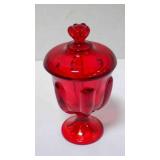Vintage Viking Ruby Red Epic six petal compote