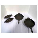 2 Pioneer Woman cast Iron skillets 7" and 2 mini