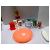 kitchen plasticware plates; cups; bowls; storage