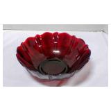 Vintage Anchor Hocking Royal Ruby Red Oyster Pearl