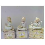 3 vintage Enesco Precious Moments figurines
