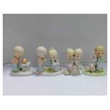 4 Precious Moments figurines