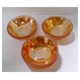 7 Vintage Jeanette Iris Herringbone berry bowls