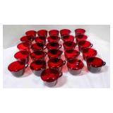 Vintage Anchor Hocking ruby red teacups x20