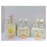 3 vintage Enesco Precious Moments figurines