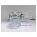 Pyrex glass Stainless double boiler pans