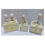 3 vintage Enesco Precious Moments figurines