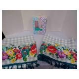 Pioneer Woman window curtain, shower curtain