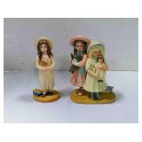 2 Vintage Jan Hagara porcelain figurines
